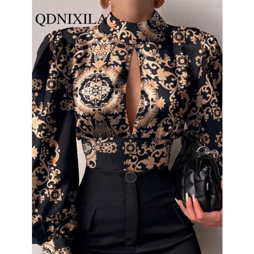 Блузки с воротником стойка QDNIXILA China At AliExpress