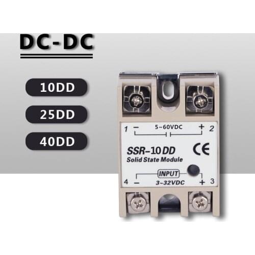 Rele 12V Relay Solid State SSR Module 5V 24Vdc Voltage 24V Relè Switch Relé 12 V 3V Reley Contactor Heatsink 40 DD 10A 40A DC