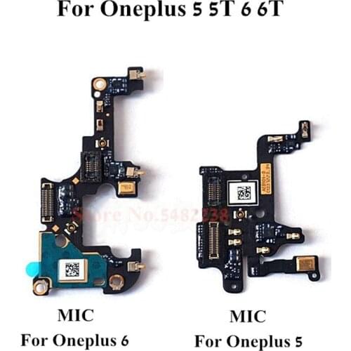 100% Original Microphone Flex cable For Oneplus 5 6 5T 6T A5000 A5010 A6000 A6010 MIC Microphone WIFI Signal Board Connector