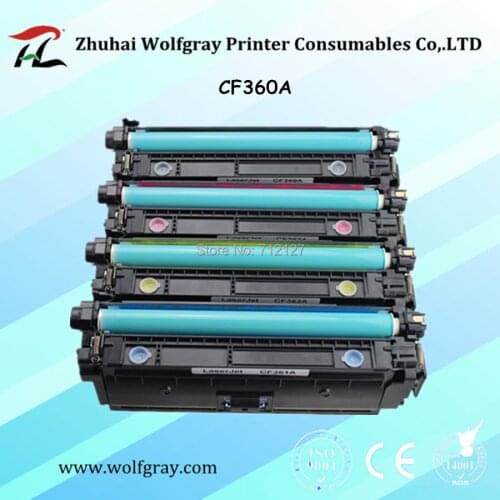 Compatible 508A toner cartridge for HP CF360A CF361A CF362A CF363A Color LaserJet Enterprise M552dn M553dn M553x MFP M577dn