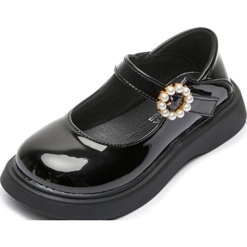 Girls Sweet Princess Shoes 2021 Autumn New Children Western Fashion Leather Shoes British Style Students Causal Flats All-match