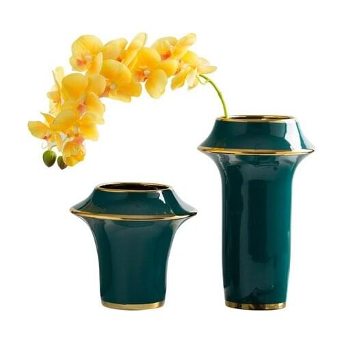 TV Cabinet Decoration Ornaments Rich Bamboo Flower Arrangement Ceramic Table Large Vase European Style Living Room Dried Flowers
