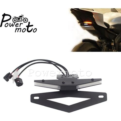 Street Bike Complete Fender Eliminator Kit W/ LED Tail Turn Light For Yamaha YZF R6 2017-2019 License Plate Frame Bracket Lamp