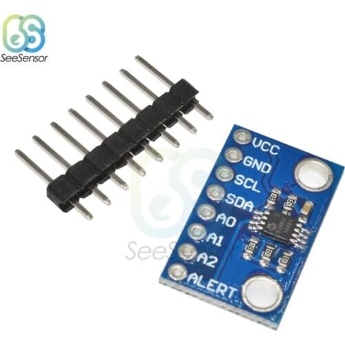 High Accuracy Temperature Sensor MCP9808 I2C Breakout Board Module 2.7V-5V Logic Voltage for Arduino