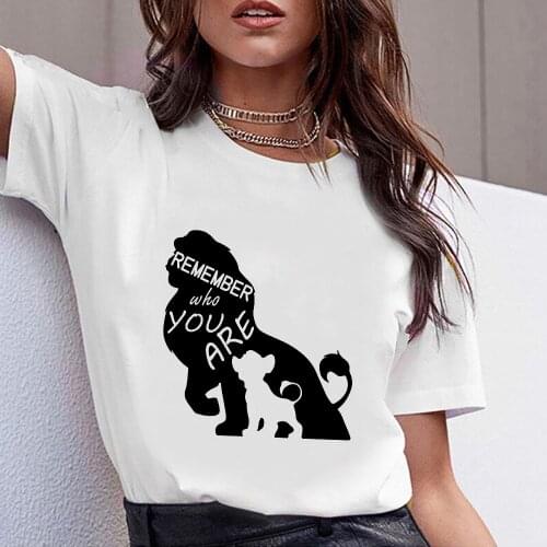 REMEMBER WHO YOU ARE Disney Lion King Simba Women Tshirt Casual Funny T Shirt for Lady Yong Girl Top Unisex Tee Hipster