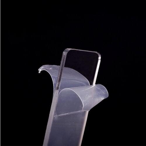 10Pcs/Set False Nail Tips Acrylic Nail Art Display Stand Transparent Practice Acrylic Gel Polish Holder Nail Tips Practice Tool