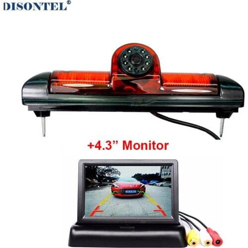 Car Brake Light Reverse Camera For Citroen JUMPER III FIAT DUCATO X250 Peugeot BOXER III With 4.3" LCD Parking Monitor