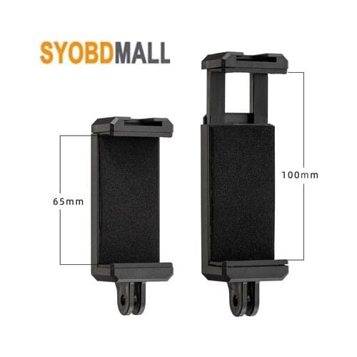 For Gopro Phone Tripod Mount Adapter Dvr Holder Clip With Dual 1/4 Threads Hot Shoe For Tripod Selfie Stick Microphone Mounting
