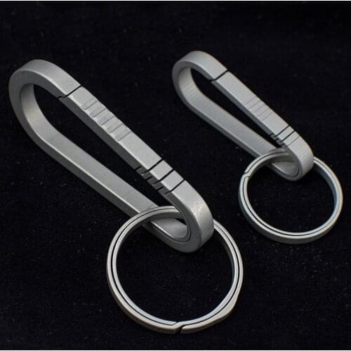Titanium Alloy Keychain Rings Quick Release Light Weight Key Chain