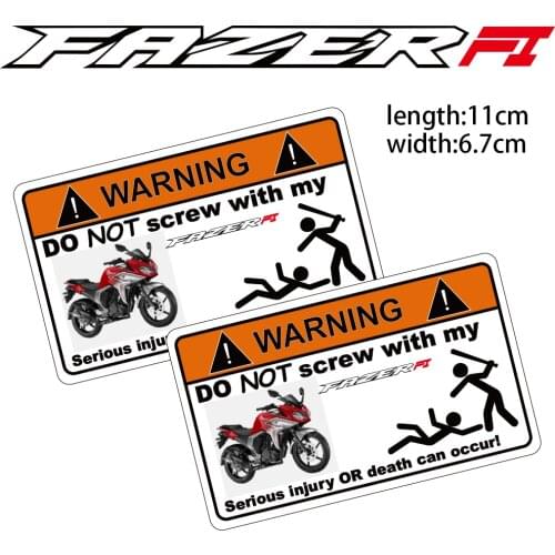 KODASKIN Motorcycle Cheap Creative Warning Sticker Decal for Yamaha FAZER FI
