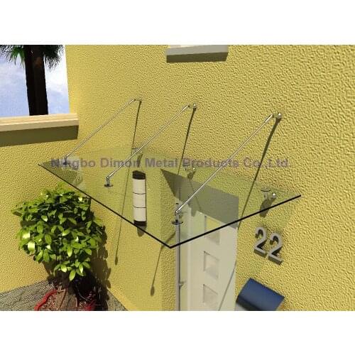 Dimon high quantity glass canopy SS 304/ door awning bracket SS304 bracket door awning bracket glass canopy fittings DM-YP 002-3