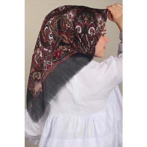 ERİPEK PATTERNED LINEN FLAMLI SCARF-DESEN-18-RENK-17