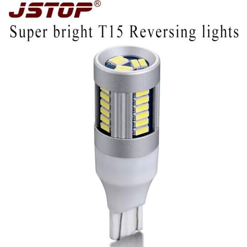 JSTOP high quality led Car Reverse Lights 6000K backup bulbs canbus T15 w16w External Lamp 12v led Super bright Reversing lights