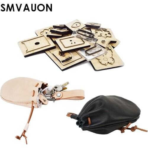 SMVAUON DIY Fashion Wallet Coin Purse Cutting Die Punching Steel Straight Die Leather Play Bag Cutting Die Wood Mold Tools