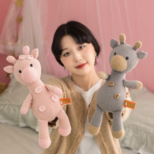 Cartoon animal wool plush doll pillow rabbit bear pink pig elephant rag doll hand puppet Marioneta de mano de hilo animal gifts