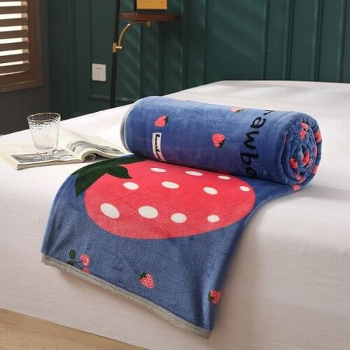 Super Soft Coral Fleece Blanket Light Weight Solid Fruit Pink Blue Faux Fur Mink Throw Sofa Cover Bedspread Flannel Blankets