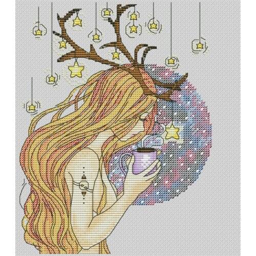 ZZ1454 DIY Homefun Cross Stitch Kit Packages Counted Cross-Stitching Kits New Pattern NOT PRINTED Cross stich Painting Set