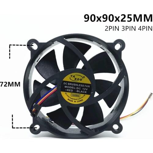 NEW 9025 9225 90MM 9cm Circular fan PC CPU Cooling fan 12V 0.3A computer case fan 3pin