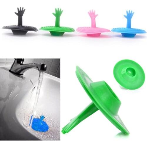 New EZLIFE Random Color Lovely Hand Shape Sink Stopper Plug Plug Stopper Bathtub Plug Water Bathroom Sink Plug ZH777 Creati F4N6