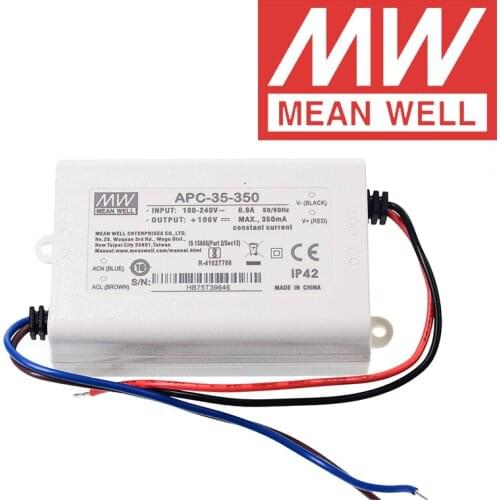 Original Mean Well APC-35 Series meanwell 350mA/500mA/700mA/1050mA Constant current 35W Single Output LED Switching Power Supply