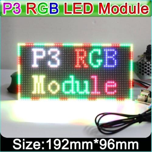 P3 Indoor Full Color LED Display Module,192mm x 96mm, 64*32 Pixels,SMD 3 in 1 RGB P3 LED Panel, P4 P5 P6 P10 Video LED Module