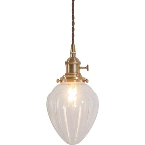 Loft Style Industrial Vintage Pendant Light Copper Heart Shape Glass Hanging Lamp Indoor Lighting Antique Droplight Luminaire
