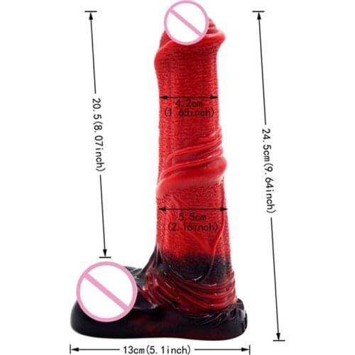 Realistic Animal Anal Dildo Horse Penis Soft Liquid Silicone Anus Massager Butt Plug Sex Toys for Women Masturbator