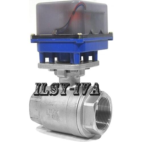 FDD-M type Stainless steel motorized valve,DC12V/DC24V DN40 electric ball valve