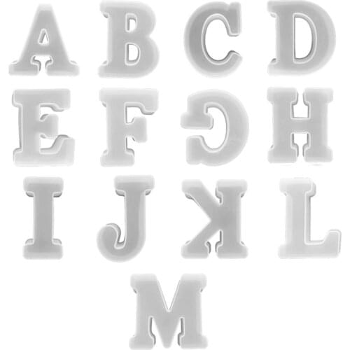 J60E English Alphabet Silicone Mold Letter Resin Mold Candle Mold Letter Home Decoration Mold Creative Handmade Jewelry