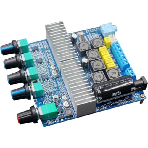 2.1 Channel Bluetooth 5.0 TPA3116D2 Subwoofer Amplifier Board High Power Audio Stereo Amplifier 2*50W+100W DC12V-24V AMP