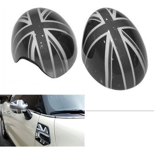 For MINI Cooper F54 F55 F56 F57 F60 2014-2019 Union Jack Car Exterior Window Door Side Rear View Mirror Cover Caps No Light Hole