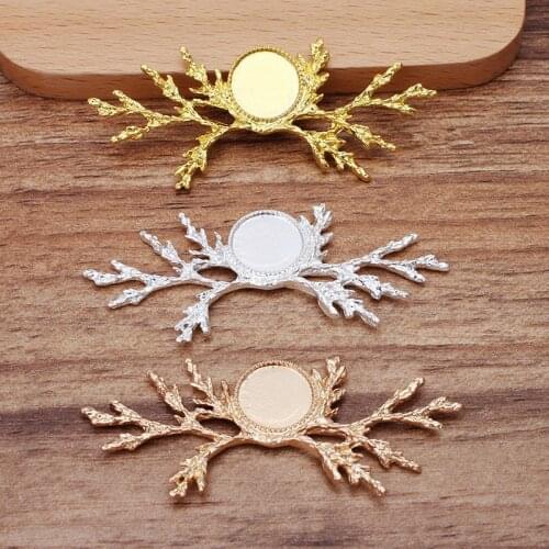 10 PCS 27*63mm Metal Alloy Branch Connectors Charm Inner 12mm DIY Accessories For Jewelry Making