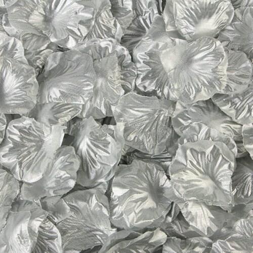 Free Shipping 2000pcs/lot Silver Silk Rose Petals For Wedding Decorations Fashion Artificial Flower Petals