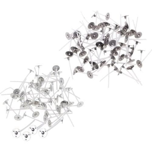 200x Pre Waxed Candle Wicks With Sustainers For Making Tea Light Candles DIY