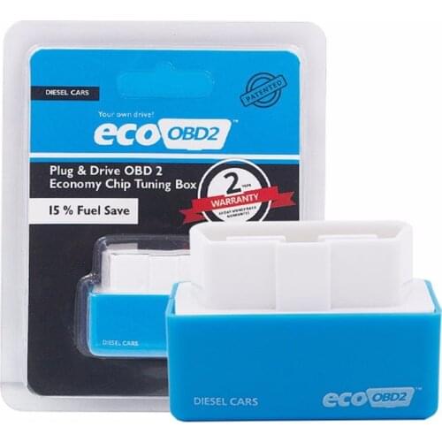 2017 Increase Hidden Power Blue EcoOBD2 Diesel Economy Chip Tuning Box Plug Drive Eco OBD2 For Diesel Car Lower Fuel Emission