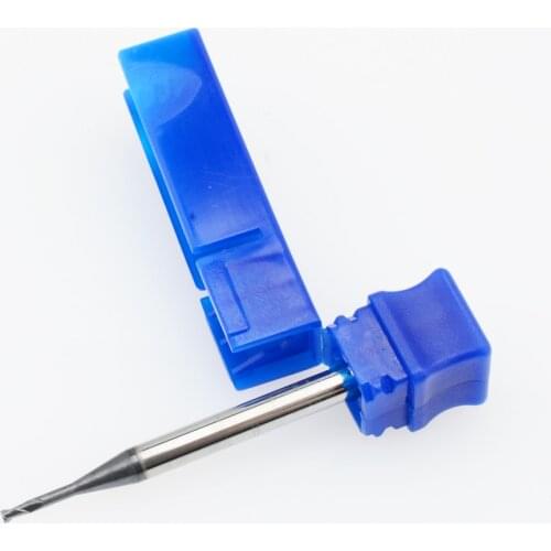 5pcs CGS 0.2 0.3 0.4 0.5 0.6 0.8mm 1 2 1.5 50L for HRC55 deep grooving milling cutter Solid Tungsten Carbide Long neck End Mill