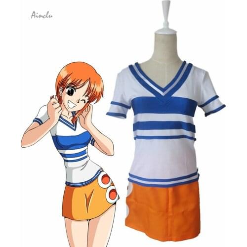 Ainclu Free Shipping One piece Nami Two Years ago Adult Kid Cosplay Costume Tailor-made/Customize for adults and kids