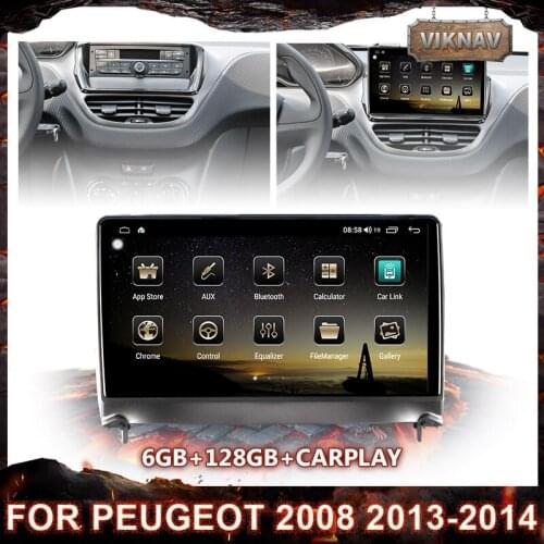 6G+128G Android 10.0 For PEUGEOT 2008 2013-2014 Car Radio Multimedia Video Player Navigation GPS 2 din Head Unit Tape Recorder
