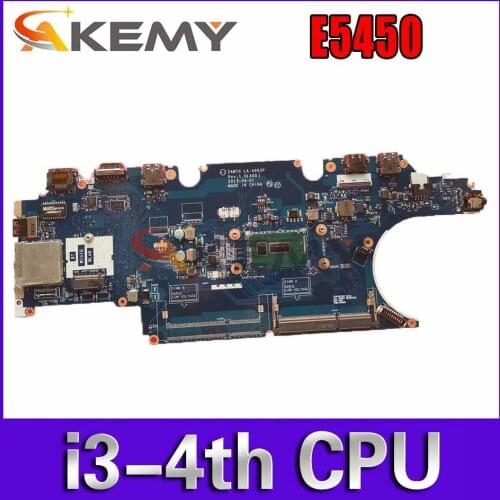 Free shipping For LATITUDE E5450 Laptop Motherboard CN-0C8JP6 0C8JP6 ZAM70 aWith SR1EN I3-4030U CPU 100% full Tested