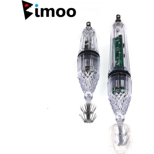 Bimoo 15cm 20cm LED Squid Lamp 1pc Umbrella Hook Fish Finder Light Saltwater Fishing Deep Water Jig Lure For Octopus Squid
