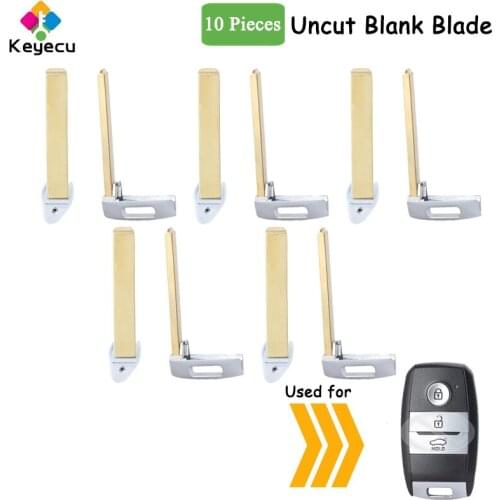 KEYECU 10PCS Smart Remote Insert Emergency Car Blank Key Blade - FOB for Kia Optima 2016 2017 2018, SVI-JFFGEC0 P/N: 95440-D4100