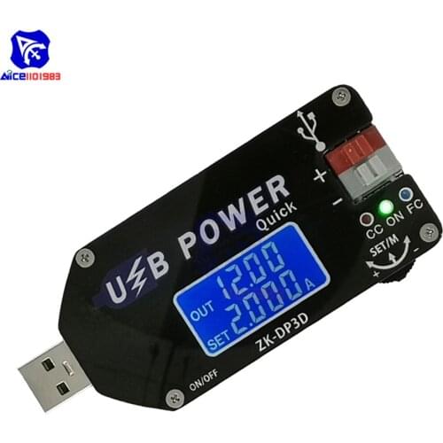 Diymore QC3.0 QC2.0 USB CC/CV DC-DC 4-13V to 1-30V LCD Digit Adjustable Step Up Boost Power Supply Module Mobile Fan Governor