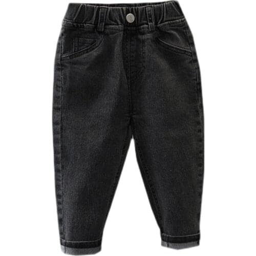 Boys Jeans Spring Autumn Cartoons Baby Clothes Classic Pants Children Stretchy Denim Clothing Boy Casual Long Trousers 2-7Y