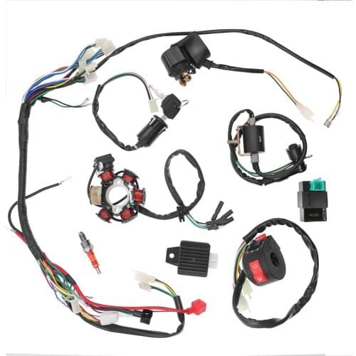 Electric Wiring Harness CDI STATOR 6 Coil For ATV Quad Pit Bike Buggy Go Kart Motorcycle 125cc 150cc 250cc