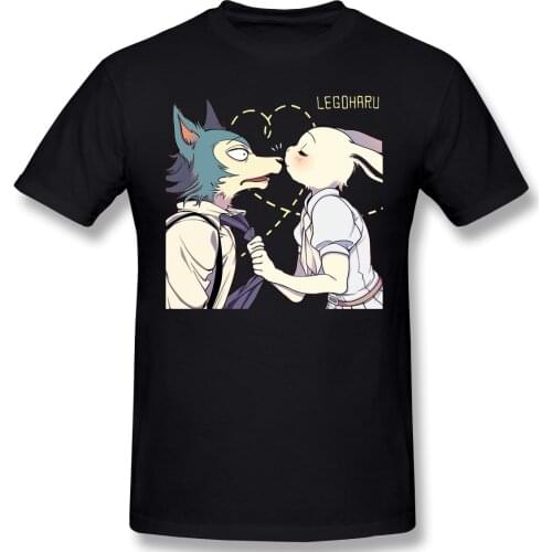 BEASTARS Graphic T-Shirt Men Birthday Gifts Short Sleeves Funny Tees O Neck 100% Cotton Beastars japanese anime Clothes