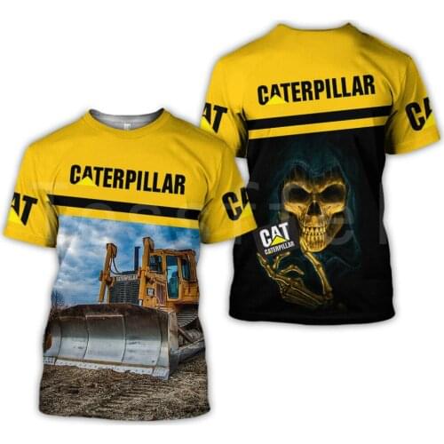 Summer T-Shirt Streetwear Short Sleeve Hip Hop T-Shirt 2021 Mens Womens Excavator Equipment 3D Printing Work Machine