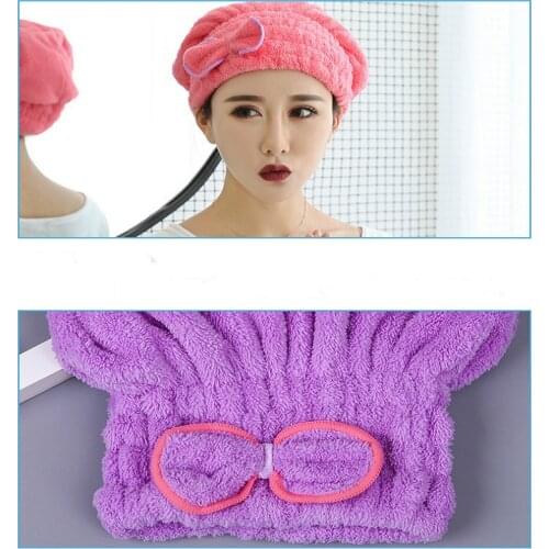 New product good moisture absorption and breathability microfiber hair towel quick-drying hair cap wrapped towel hat towel