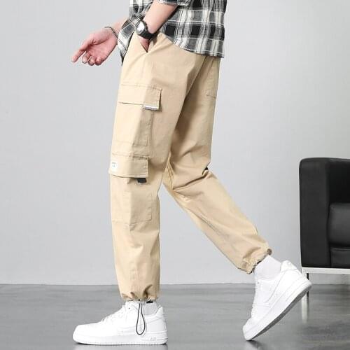 Mens casual pants autumn and winter Korean fashion versatile loose work clothes Leggings sports pants winter pants