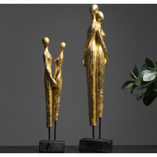 [HHT]Modern Creative Gold Character Sculpture Home Decoration Living Room Wine TV Cabinet Study Office Desktop Small Furnishings
