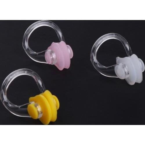 J6PF 3pcs Silica Gel Swimming Watertight Nose Clip Swim Fitness Pool PC Nasal Splint